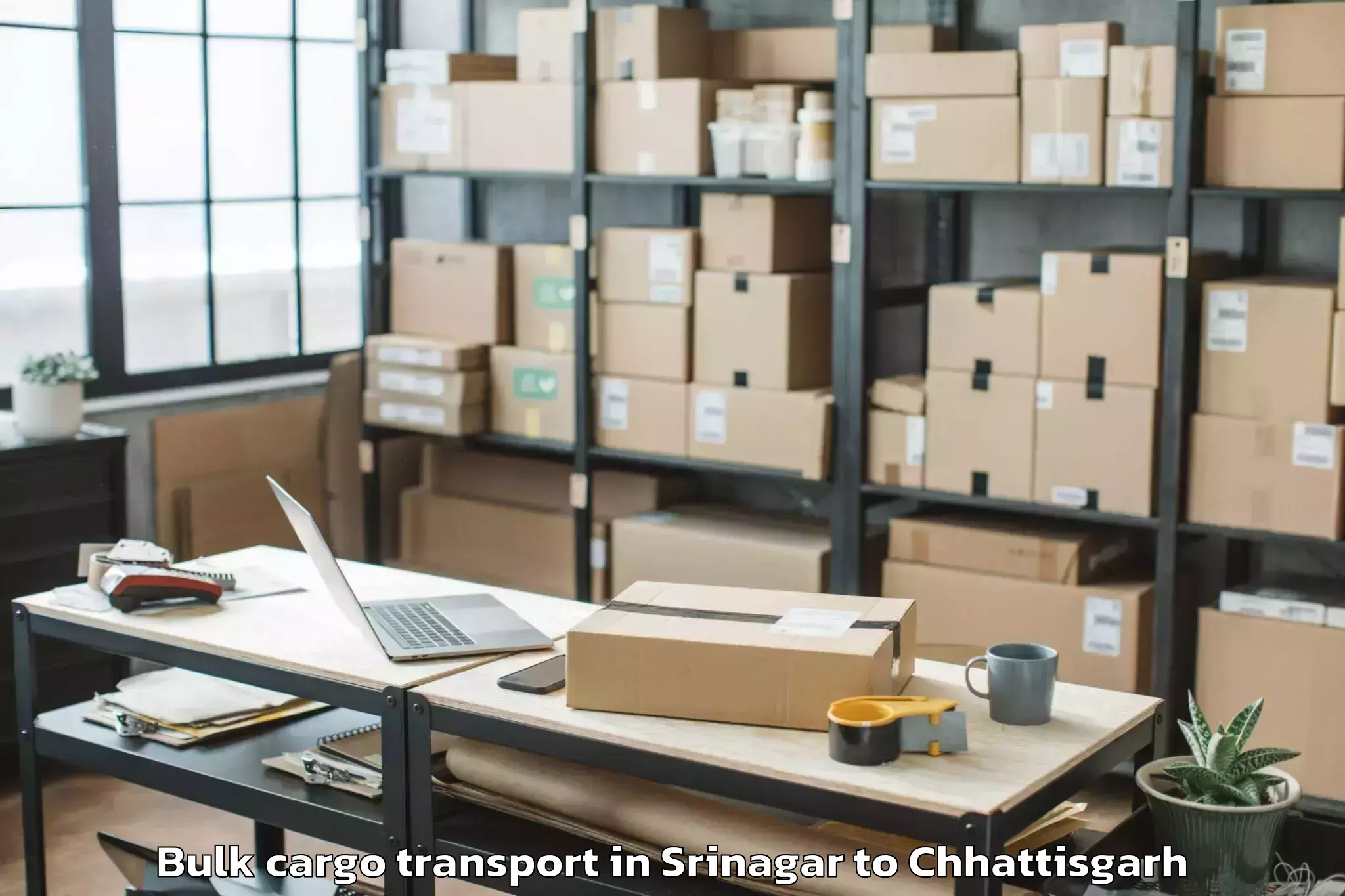 Discover Srinagar to Bhanupratappur Bulk Cargo Transport